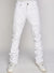 Politics Jeans - Rip & Repair Distressed Stacked Zip Flare - Ramsey - White - 554
