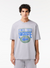 Lacoste T-Shirt - Men's Loose Fit Cotton Jersey Print - Grey Chine CCA - TH7315