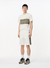 Lacoste Short Set - Men's Regular Fit Printed Colorblock - White\Khaki Green IMI - TH1712