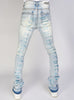 Politics Jeans - Embroidered Skinny Stacked Flare Mac - Light Blue- 514