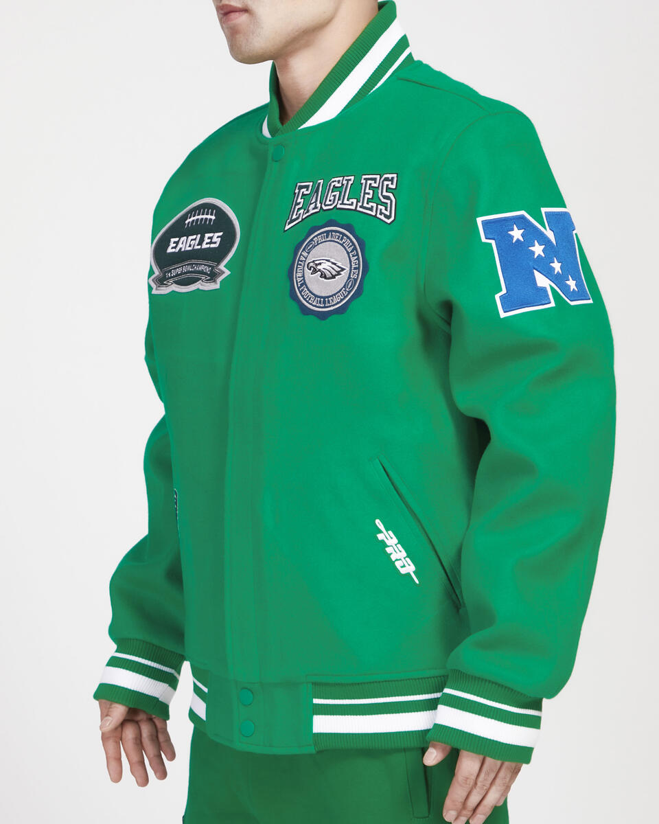 Varsity Eagle Logo W23 Green and Blue Jacket