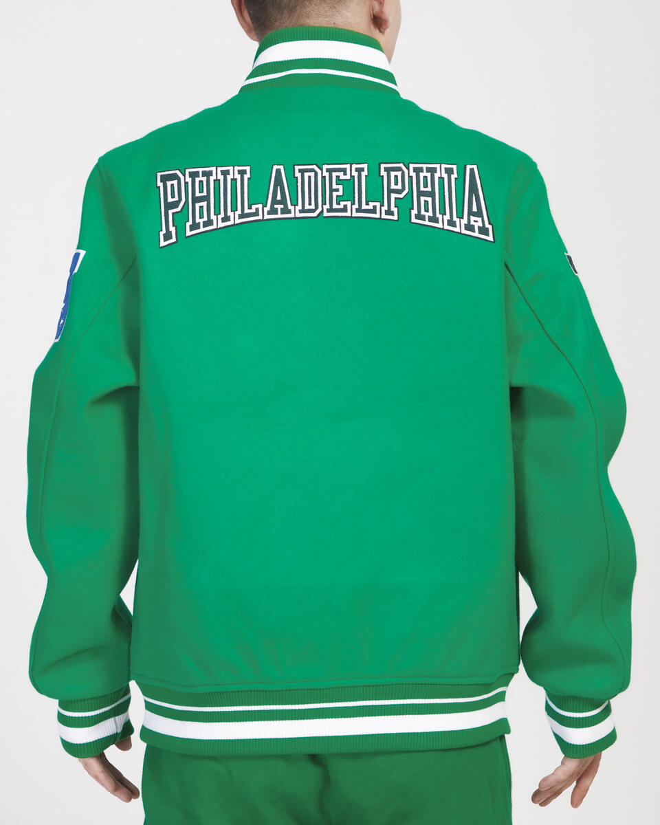 Boston Green White 25 Varsity Jacket