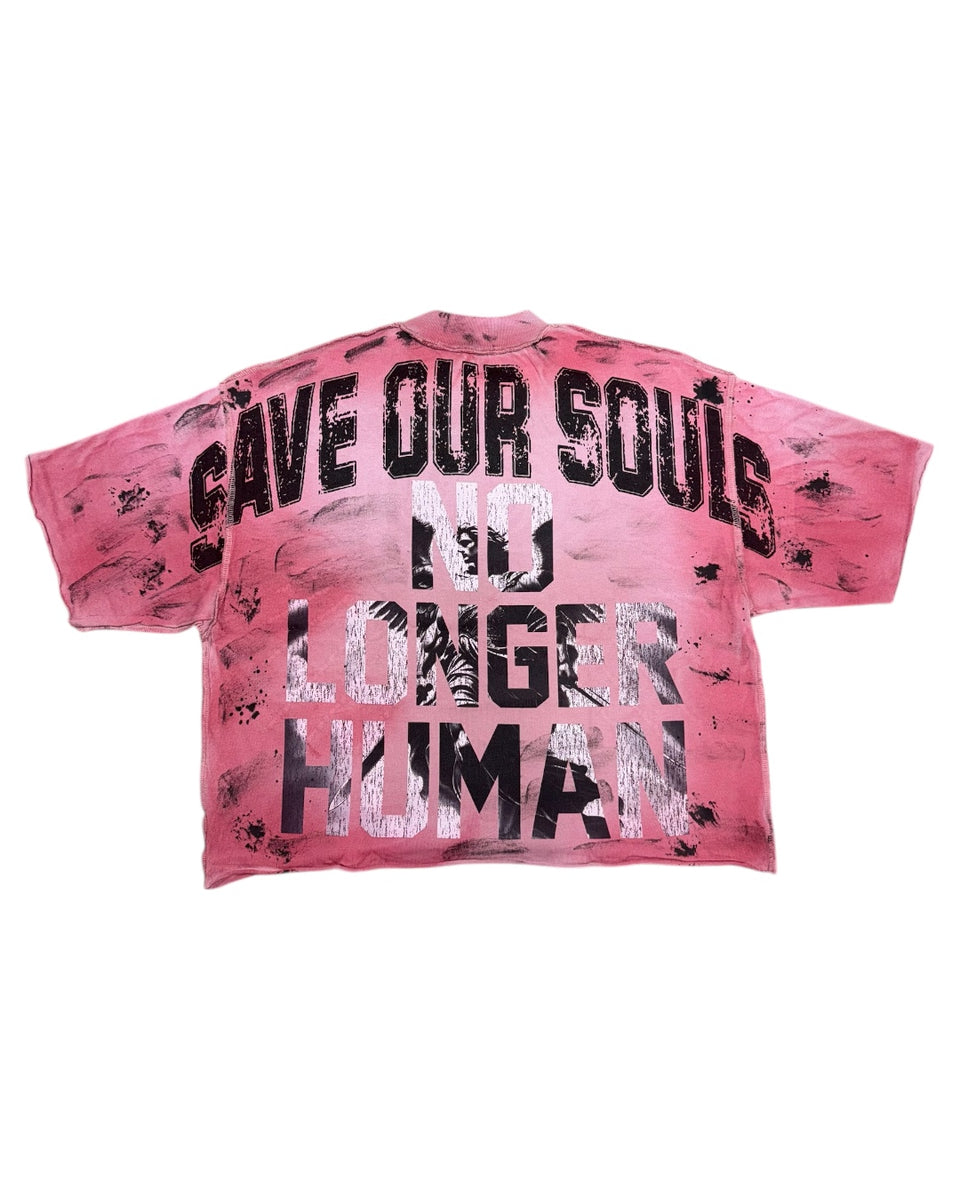 Rare Peace T-Shirt - Save Our Souls Rhinestones - Pink - RT5062