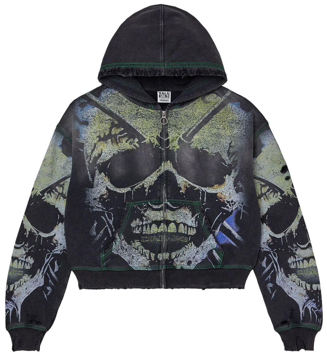 Vale Hoodie - Grave Digger Zip - Black – Vengeance78