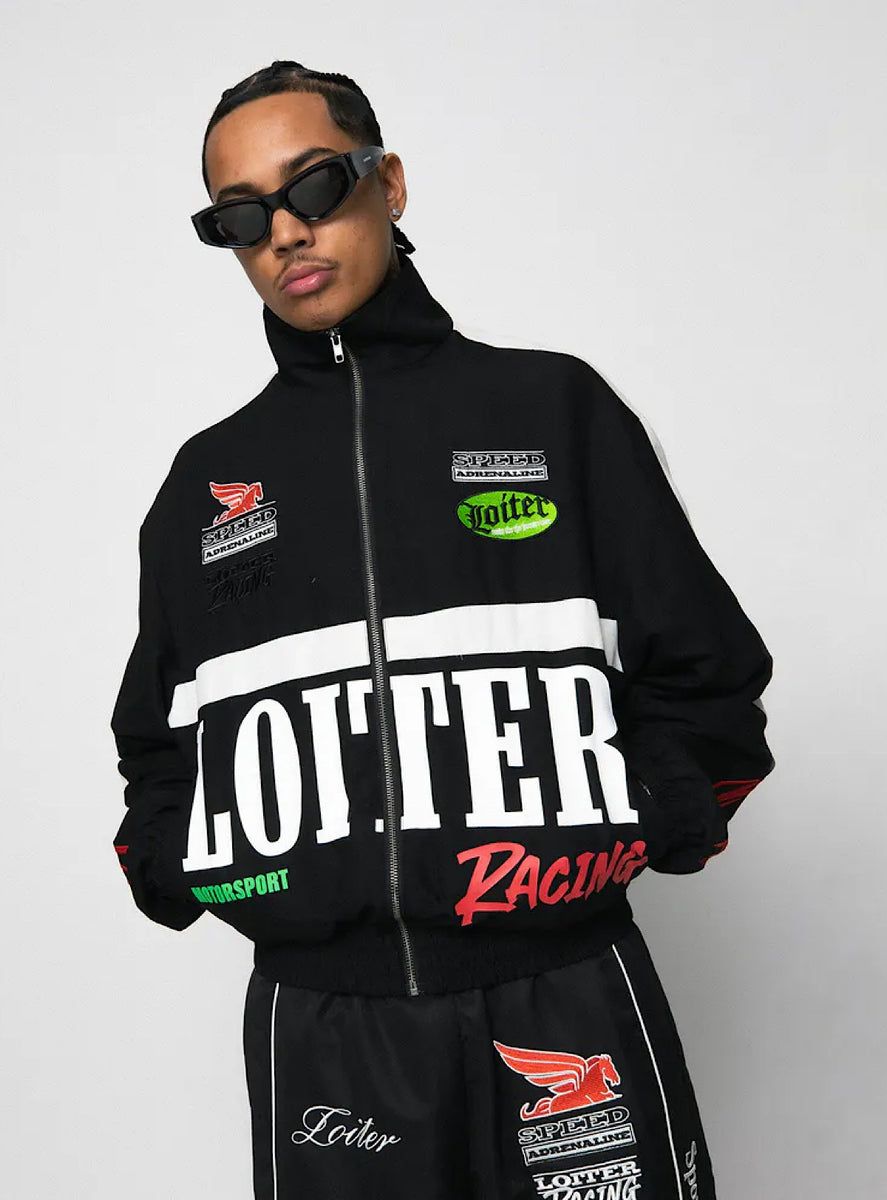 Loiter Jacket - Speedway Windbreaker - Black - LTSPEWAYWINBREJK ...