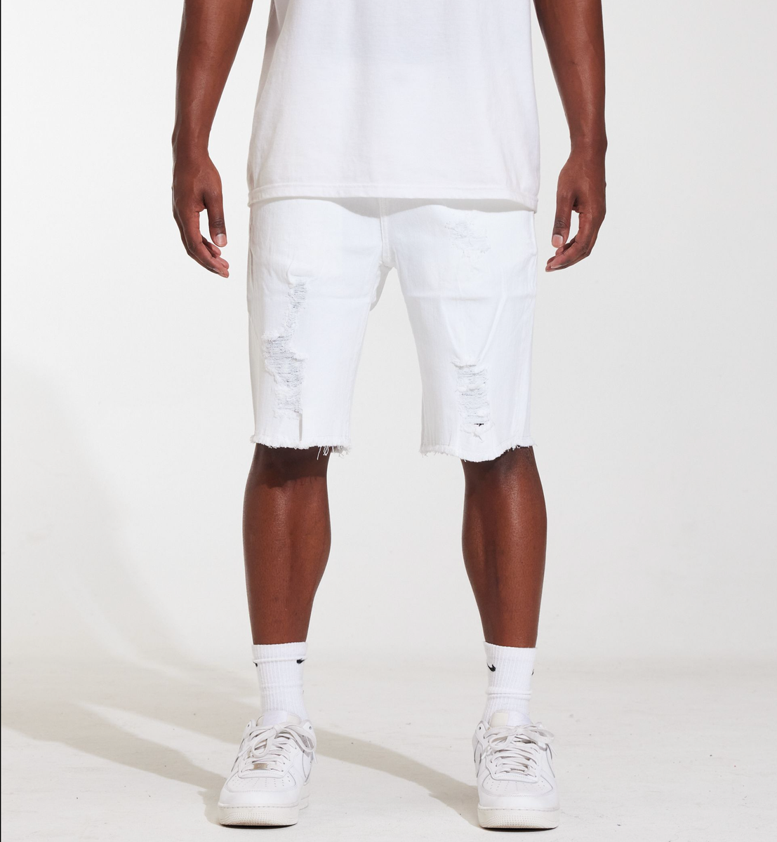 Crysp Denim Shorts - Atlantic - White - (CRYSPSUM24-038) – Vengeance78