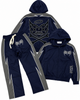 Shattered Hearts Track Suit - Peekaboo Nylon - Navy - 26