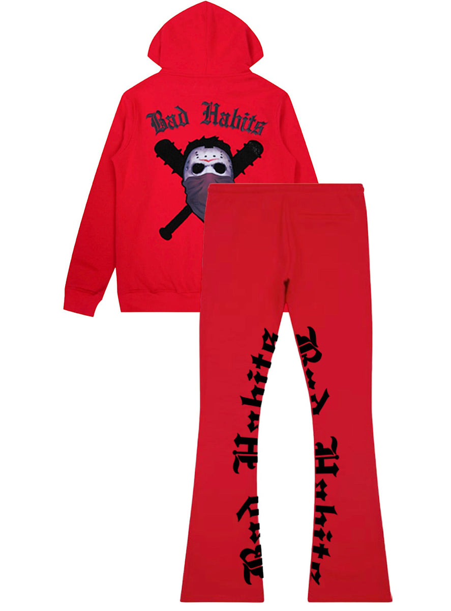 Roku Studio Sweatsuit - Bad Habits Stacked - Red - RK5481065 – Vengeance78