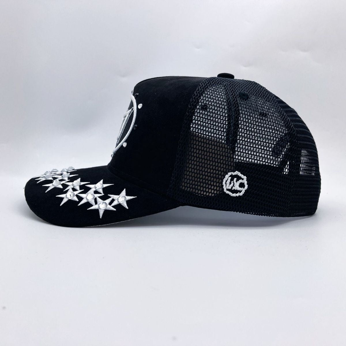 Hudson Hat - Diamond 777 Suede Trucker - Black And White - CD0344