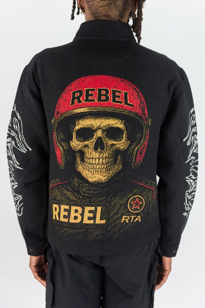 Rebel Minds Jacket - Skull Tapestry - Black - 152-550 – Vengeance78