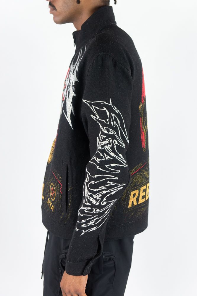 Rebel Minds Jacket - Skull Tapestry - Black - 152-550 – Vengeance78