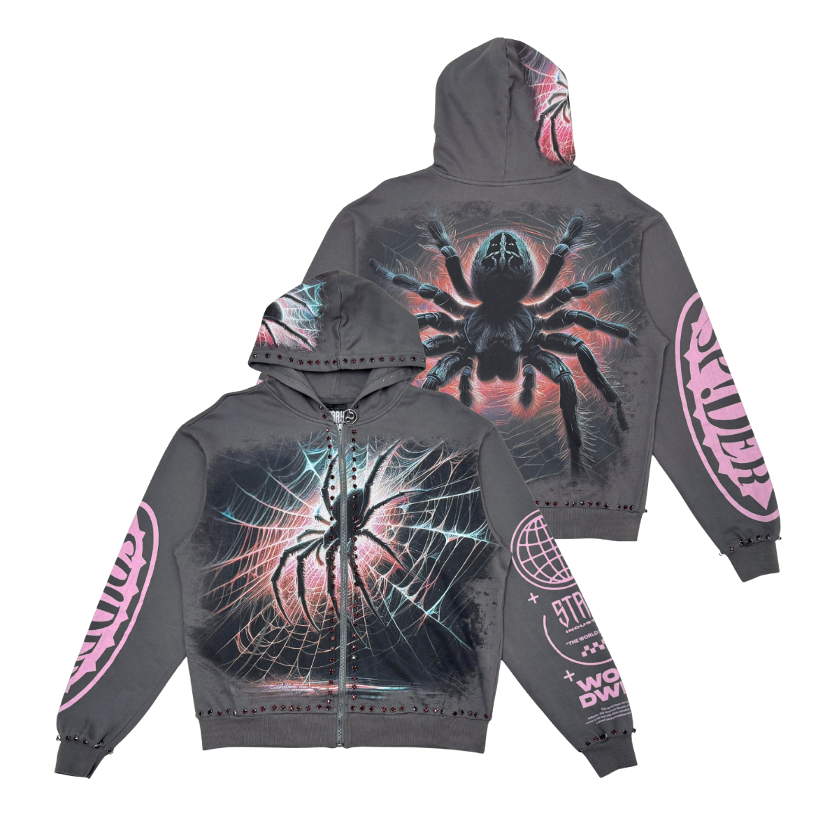 Stray Hoodie - Spirer Full Zip - Charcoal - ST1546 – Vengeance78