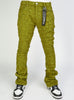 Politics Jeans - Lucas - Olive - Shredded Stacked Flare- 502