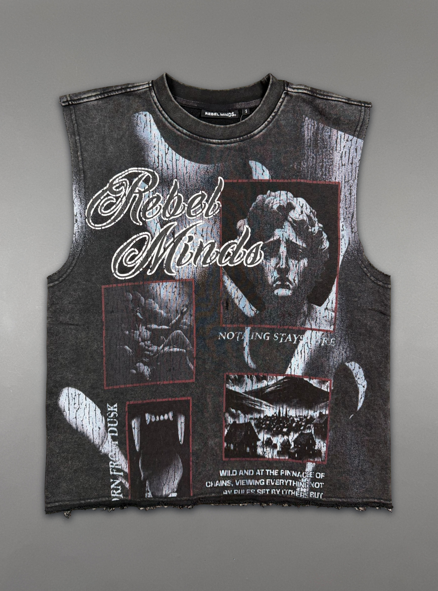 Rebel Minds Tank Top - Born From Dust S/LESS - Black - 610-11023
