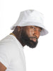 Makobi Adorni Nylon Bucket Hat in White - M034