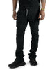 Makobi Adorni Stacked Nylon Pants in Black - M1634