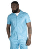 Makobi Shirt - M429 Bellucci Vegan Leather - Blue