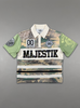 Majestik Polo T-Shirt - Stripe - Patches & Studs - Wood Camo - SH26109