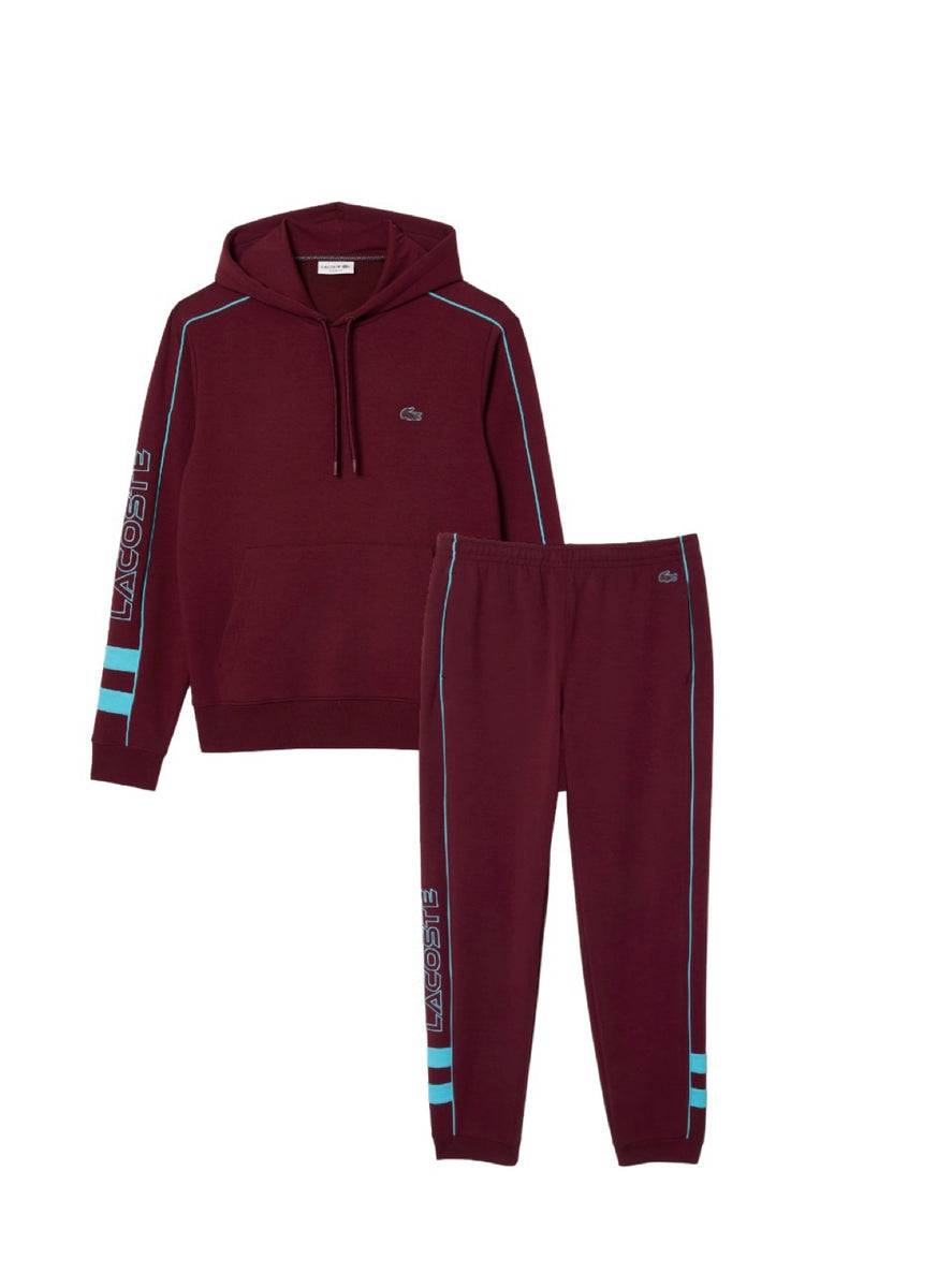 Lacoste Sweatsuit Contrast Details Bordeaux SH1439 51 RIS
