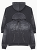 Rare Peace Hoodie - Rhinestone Star Zip-up - Black - RK6107