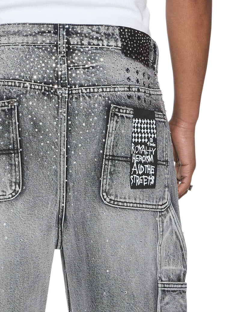 Ksubi Shorts - Maxx OP Short Konkrete Crystal - Charcoal