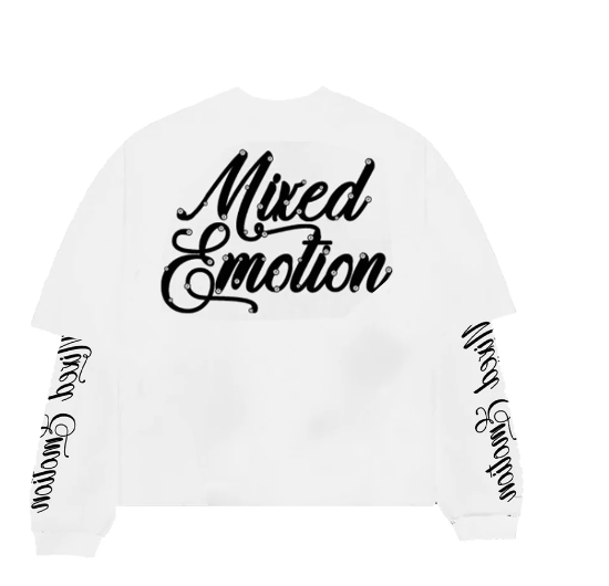 MIXED EMOTION T-Shirt - “Blur” Thermal Long Sleeve-WHITE – Vengeance78