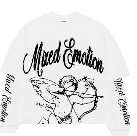 MIXED EMOTION T-Shirt - “Blur” Thermal Long Sleeve-WHITE – Vengeance78