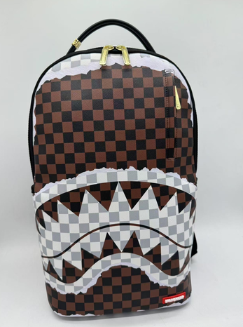 Sprayground Backpack - Tear Check - Cream\Brown