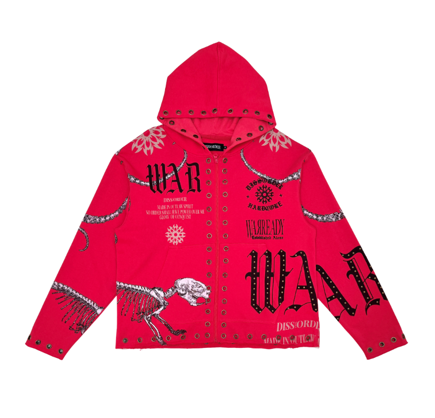 トップス the red thread - zip up hoodie Diss The Order Hoodie - Zip Up - Red - DS342-RED – Vengeance78