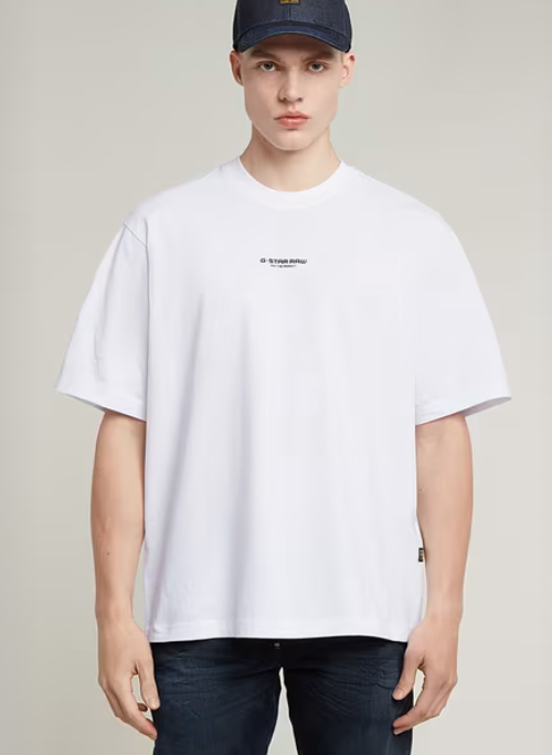 G-STAR Heren Center Chest Boxy T-shirt, Zwart (Dk Black D24780-c336-6484), M