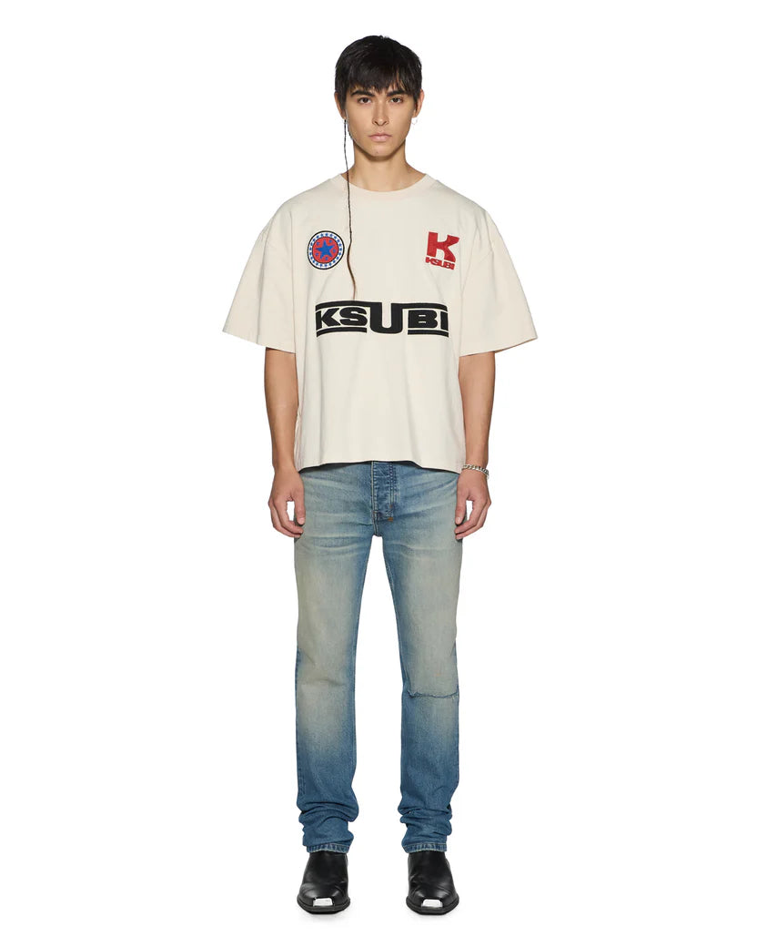 Ksubi T-Shirt - Zoom Halen SS Tee ECRU - MPF26TE008 – Vengeance78