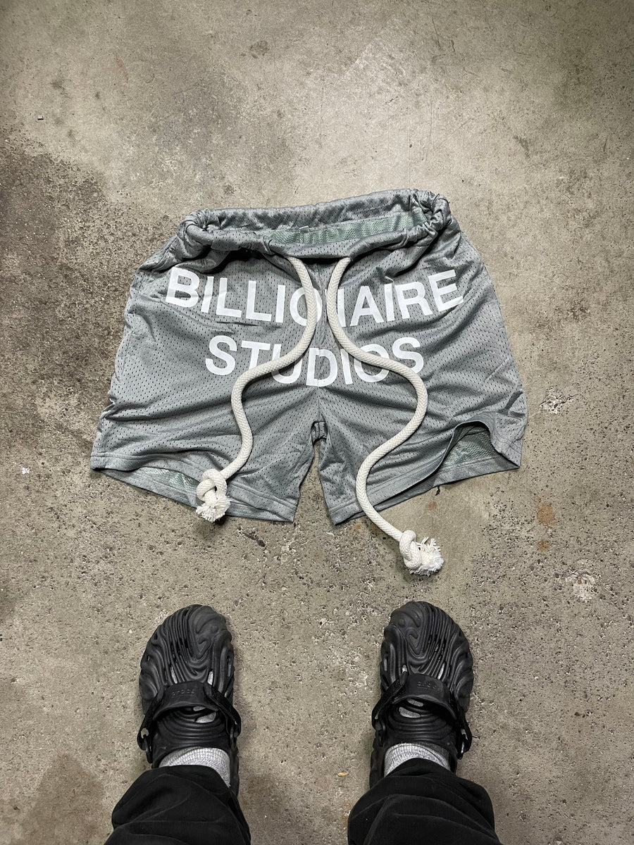 パンツ Billionaire BLACKOUT BILL NET SHORTS 2 Billionaire Studios Shorts - Foggy Bill Net - Grey – Vengeance78