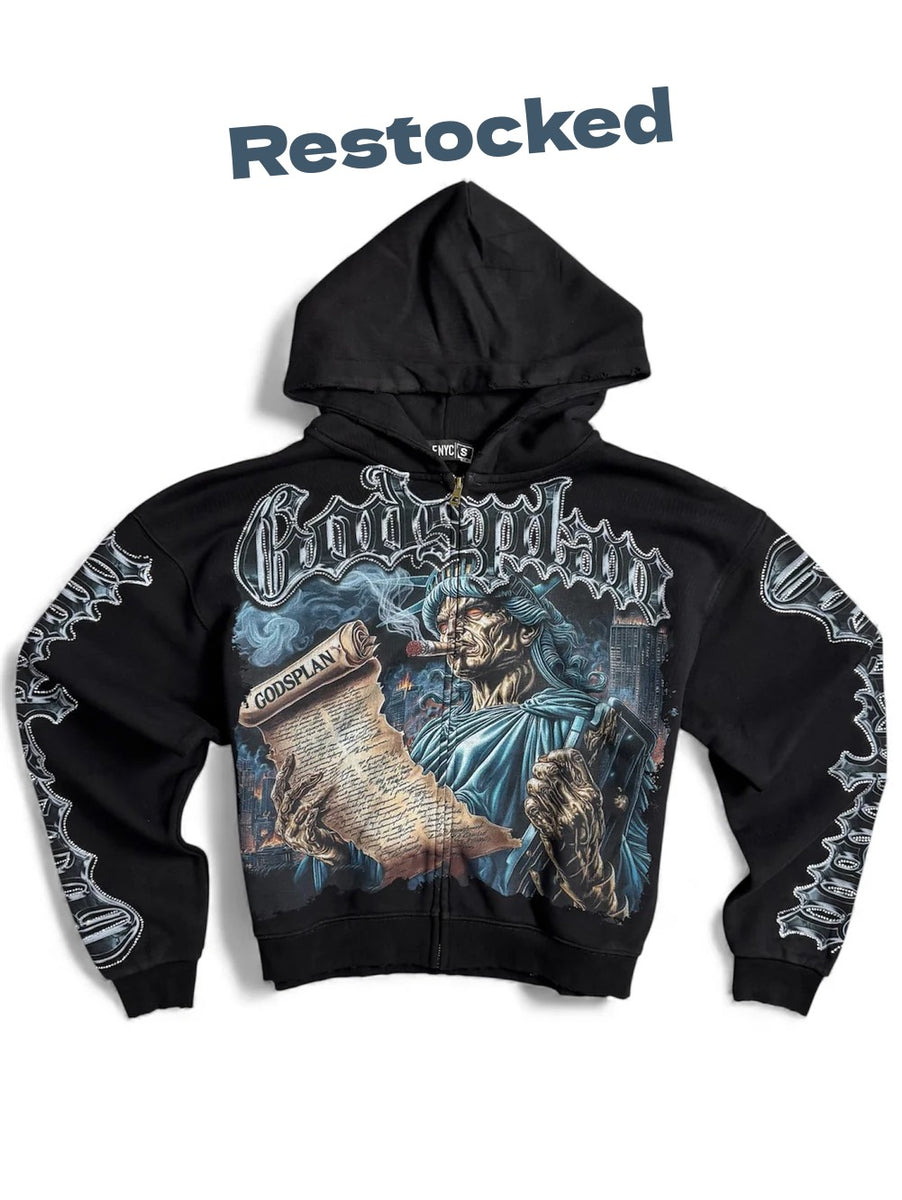NME Hoodie - Axen Zip - Washed Black - 273 – Vengeance78