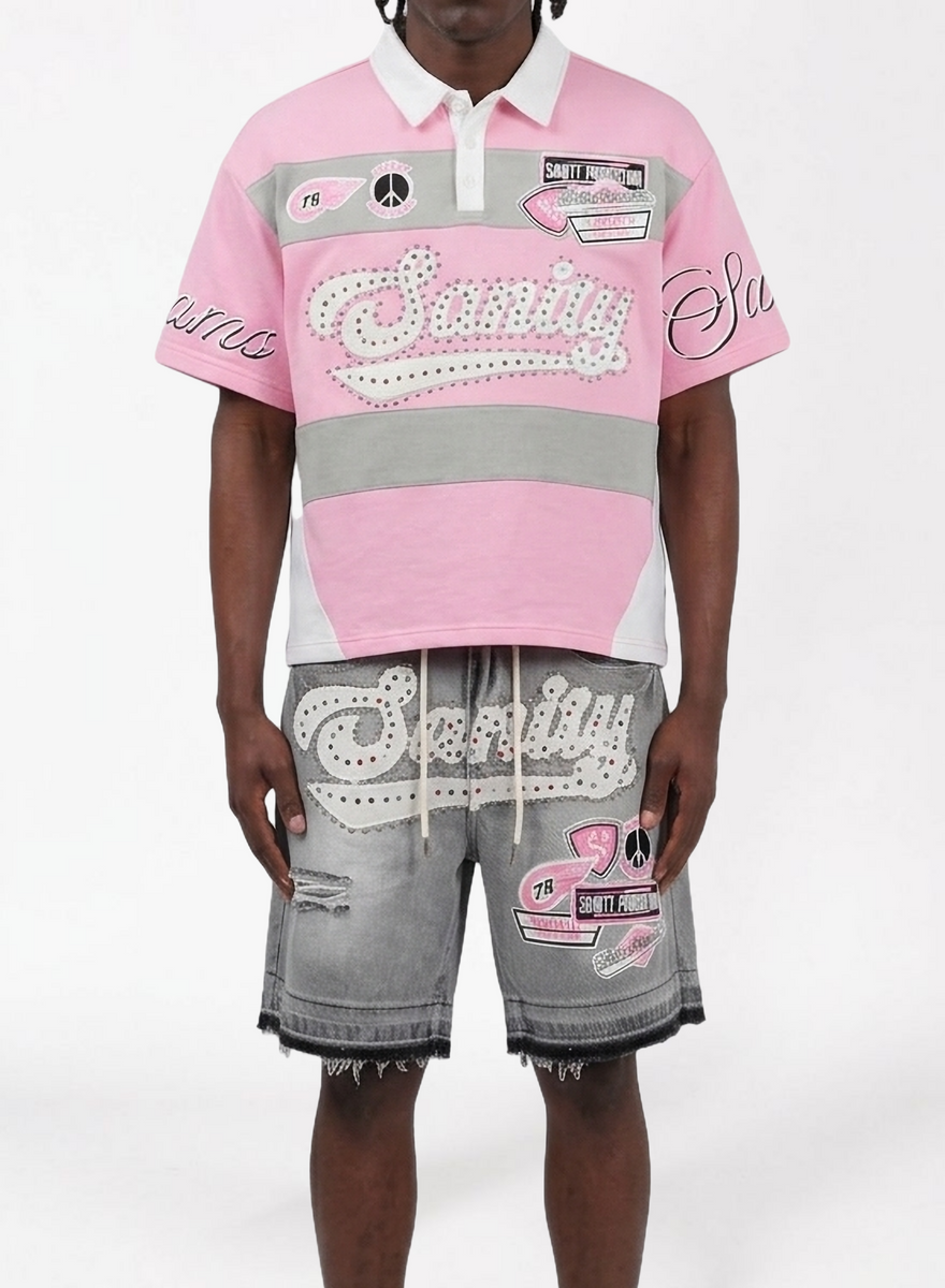 Politics Sanity T-Shirt - Pink And White - SPR26-85 – Vengeance78