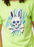 Psycho Bunny T-Shirt - Milby Graphic - Lime Glow - B6U624T1PC
