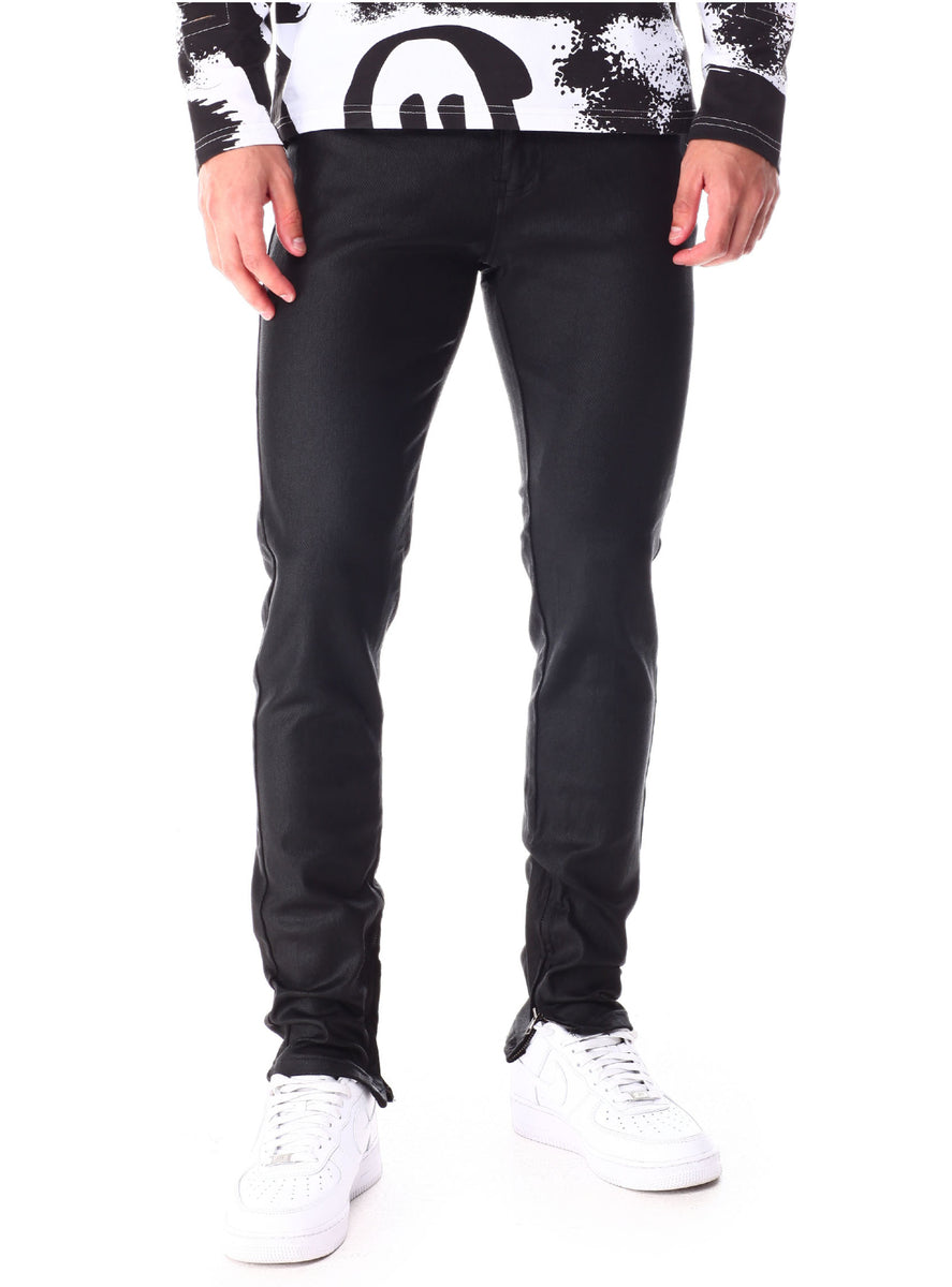 Waimea Jeans Zip Waxed Black M5601T Vengeance78
