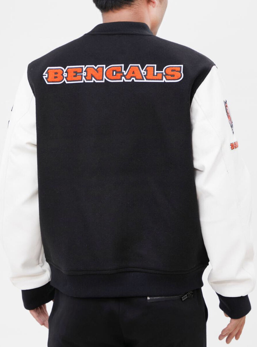 CINCINNATI BENGALS CLASSIC WOOL VARSITY JACKET (BLACK/WHITE) – Pro Standard