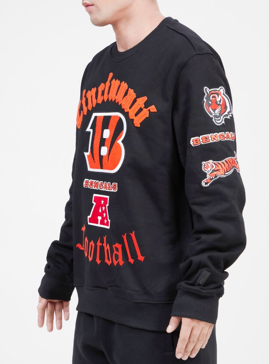 Mitchell & Ness Sweatshirt - All Over Crew 2.0 - Cincinnati Bengals - Orange and Black - FCPO3400 S