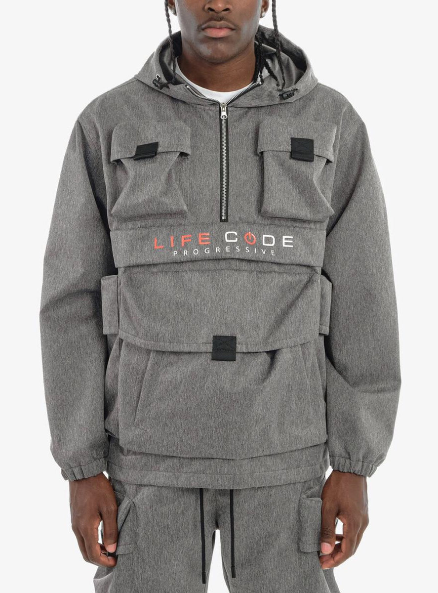 Life Code Jacket Twill Cargo Heather Grey 23J39 Vengeance78