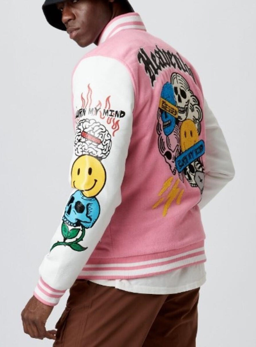 REBEL MINDS Loud Pack Varsity Jacket 922-511YEL - Shiekh