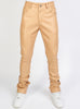 Politics Flare Stacked Pants - Barlow - PU Leather - Beige - 553