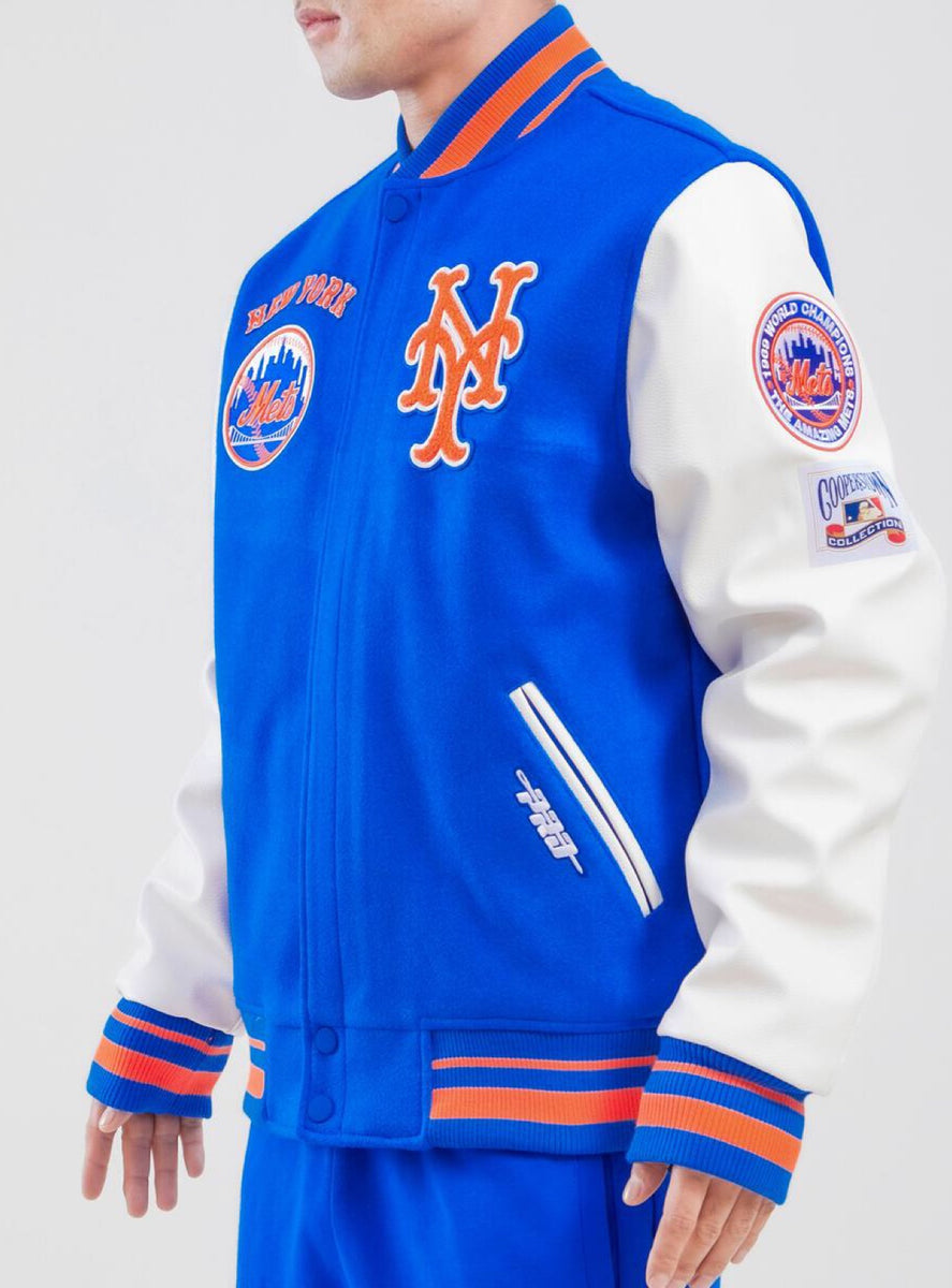 NEW YORK METS OLD ENGLISH SATIN JACKET (ROYAL BLUE) – Pro Standard