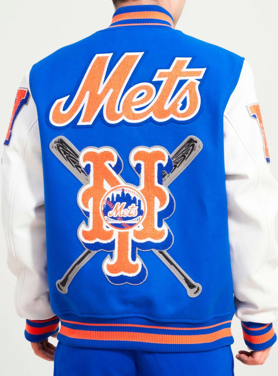 NEW YORK METS OLD ENGLISH SATIN JACKET (ROYAL BLUE) – Pro Standard