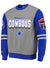 Mitchell & Ness Sweatshirt - All Over Crew 2.0 - Dallas Cowboys - Grey And Royal Blue - FCPO3400