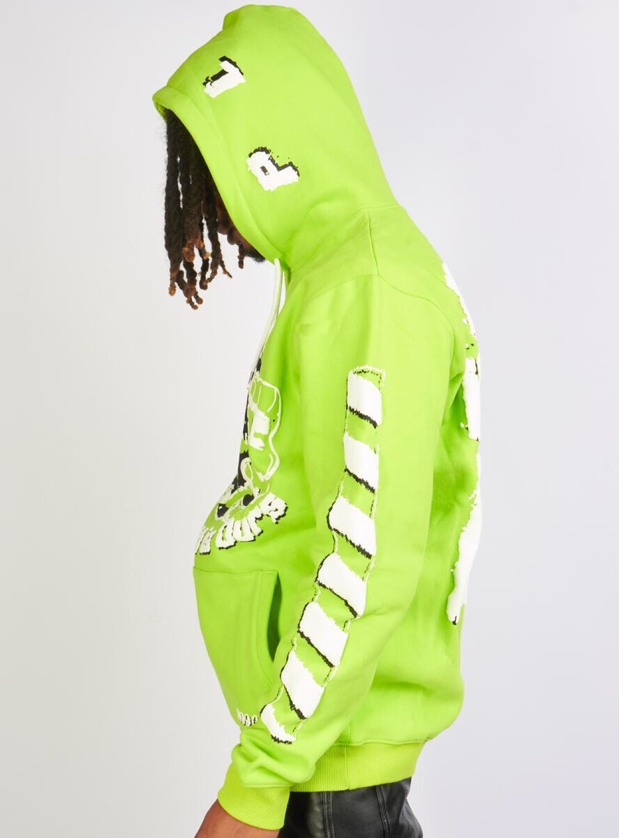 Off white shop lime green hoodie