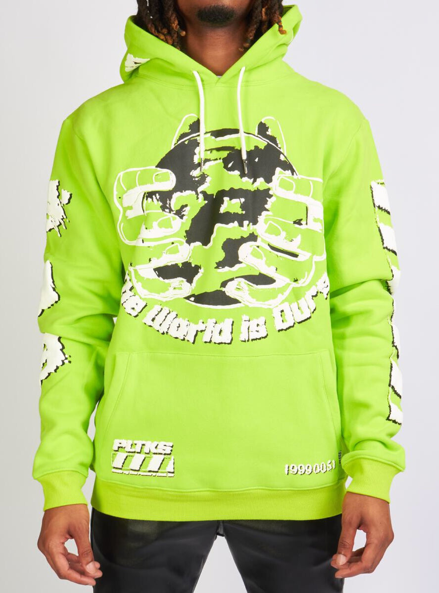 Off white clearance neon green hoodie