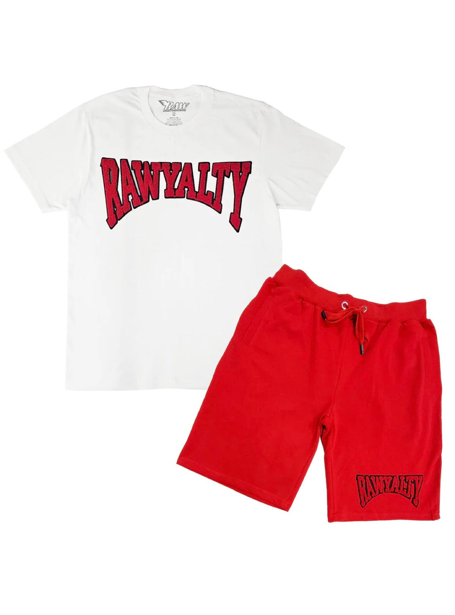 Rawyalty Short Set Brand Name Red Vengeance78