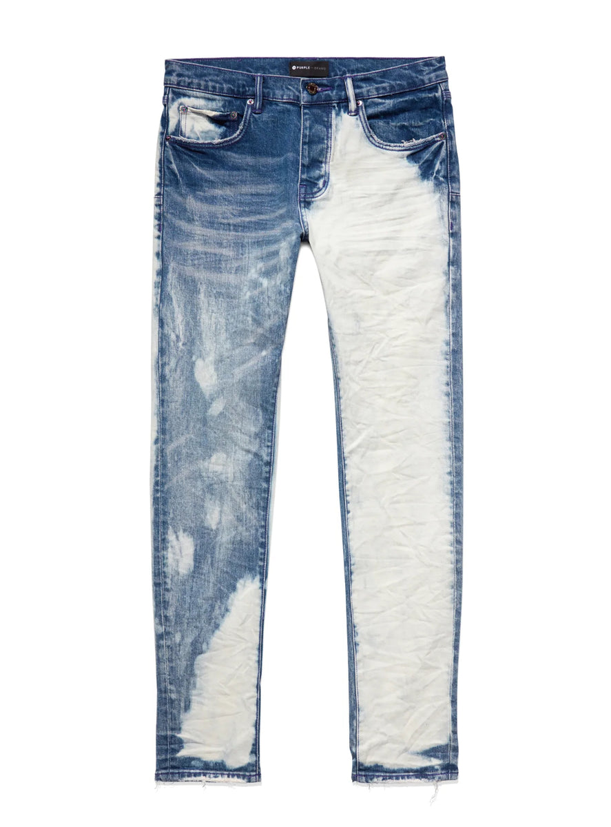 Purple-Brand Jeans - Center Front Hem Zip - White - P002-WHFZ222