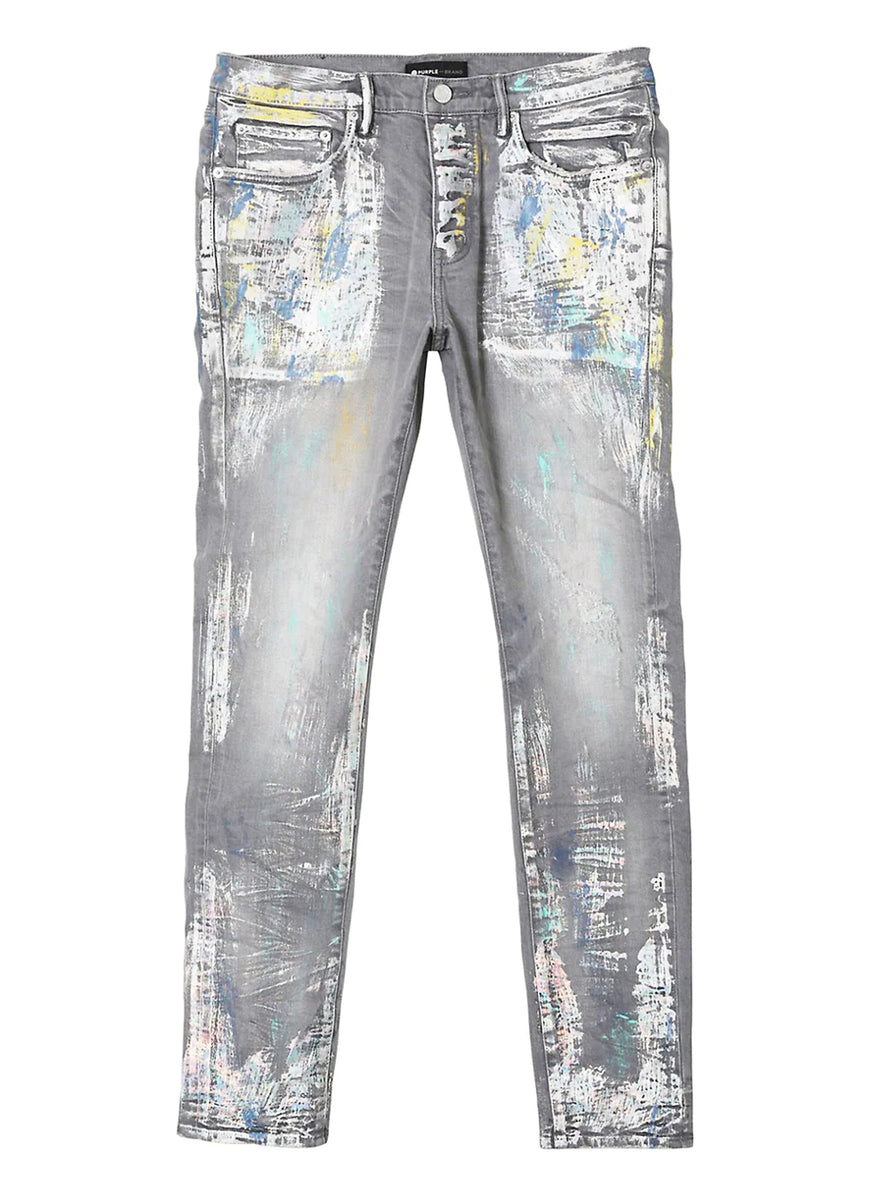NWT Grey Purple Brand Iridescent Painter Grey Jeans Size 30 $320