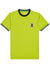 Psycho Bunny T-Shirt - Holloway Ringer  - Safety Yellow - B6U171N1PC